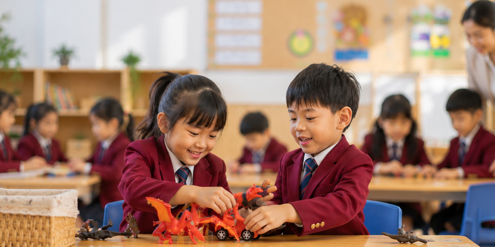Concord College Early Years students learning together in the classroom.